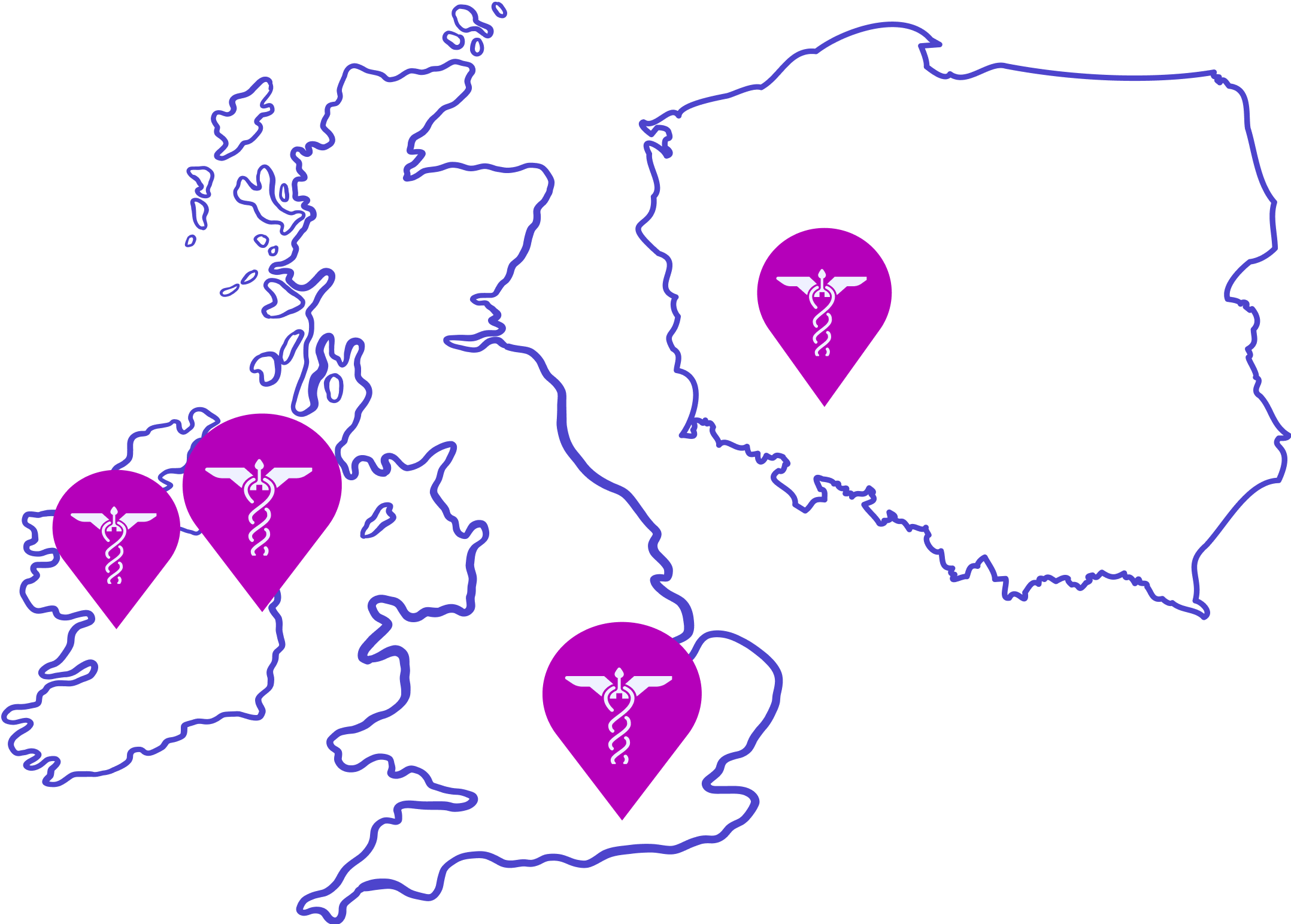 Map with offices